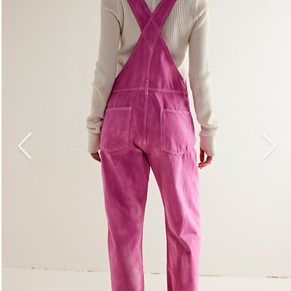 Free People Ziggy Denim Overalls - We the Free - Pink - LAST ONE IN STOCK! - Picture 10 of 16